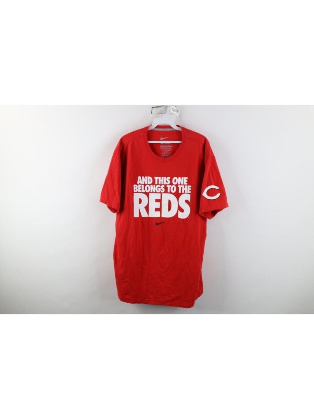 Y2K Nike Mens XL Travis Scott Center Swoosh Cincinnati Reds Baseball T-Shirt